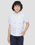 Little M Boys Short Sleeve Shirt Fullprint Car