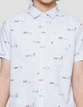 Little M Boys Short Sleeve Shirt Fullprint Car