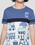 Little M Train Print Kaos Anak Laki-laki
