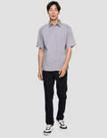 Nevada Solid Plain Look 27 Kemeja Lengan Pendek Pria