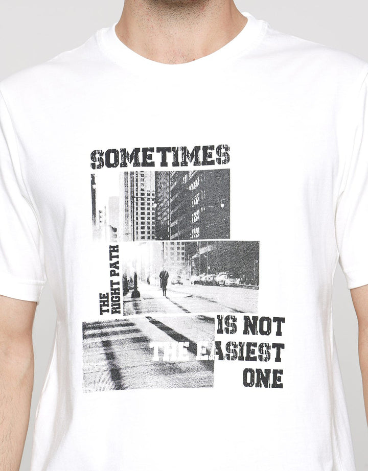 Nevada Sometimes Back Print Kaos Pria