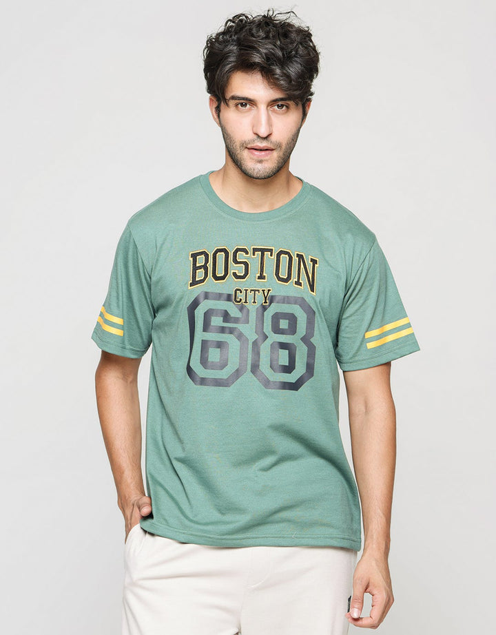 Nevada Short Sleeve T-Shirt Print And Embro Boston