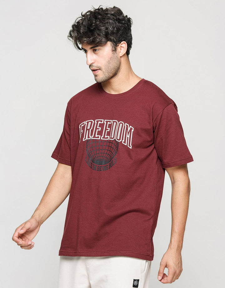 Nevada Freedom Print Kaos Casual Pria
