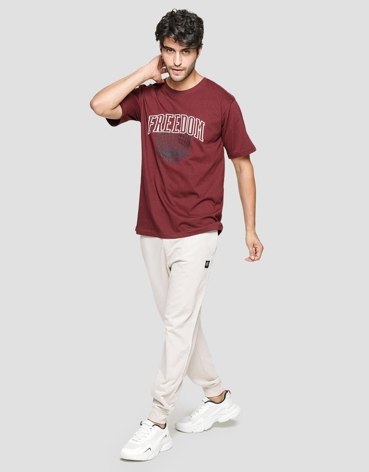 Nevada Freedom Print Kaos Casual Pria