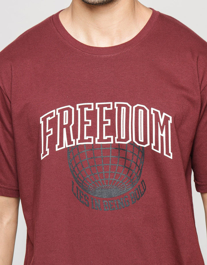 Nevada Freedom Print Kaos Casual Pria