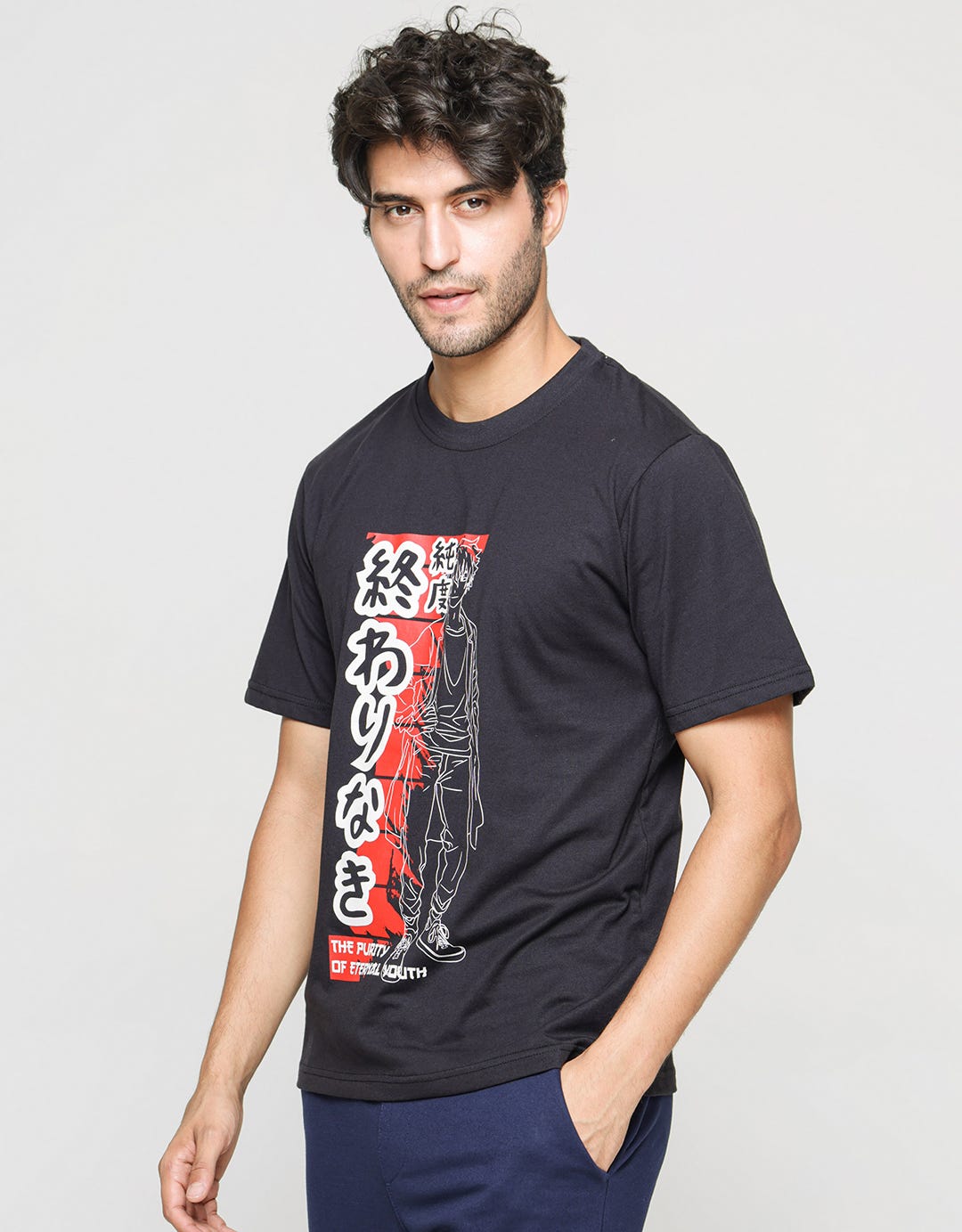 Nevada Anime Print Casual Men's T-Shirt