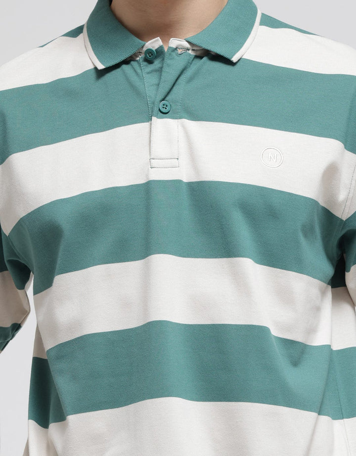Nevada Short Sleeve Polo Shirt Jersey Medium Stripe