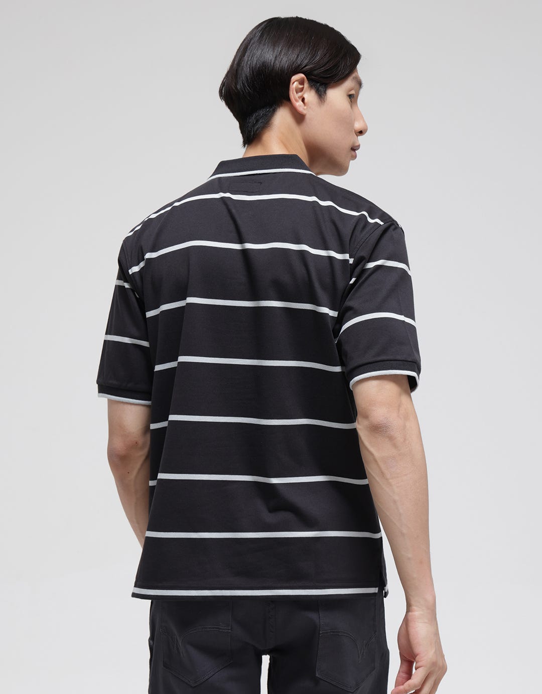 Nevada Short Sleeve Polo Shirt Jersey Stripe Dark