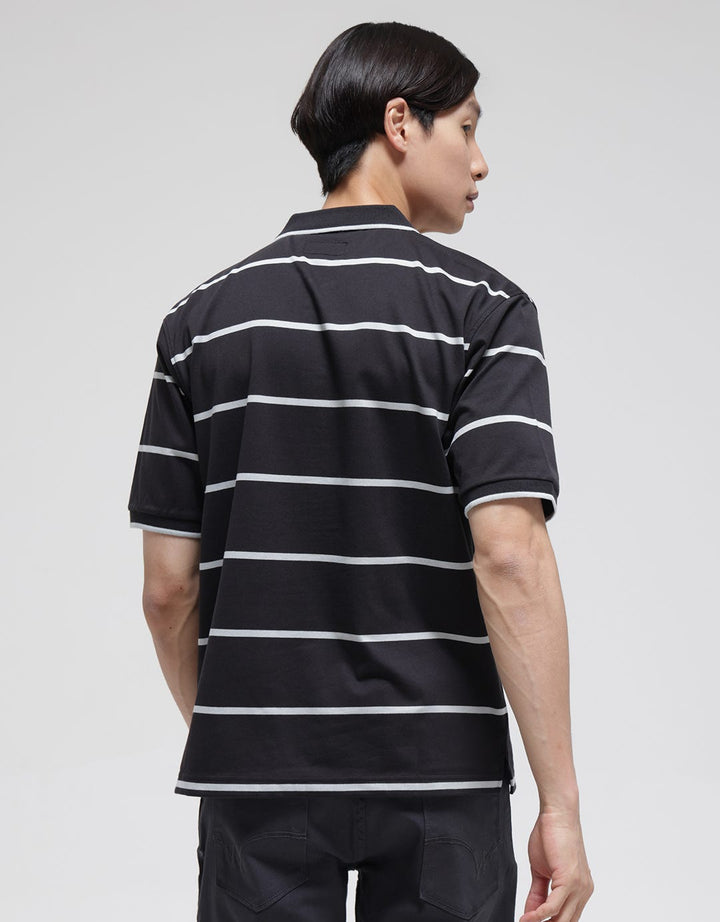 Nevada Short Sleeve Polo Shirt Jersey Stripe Dark