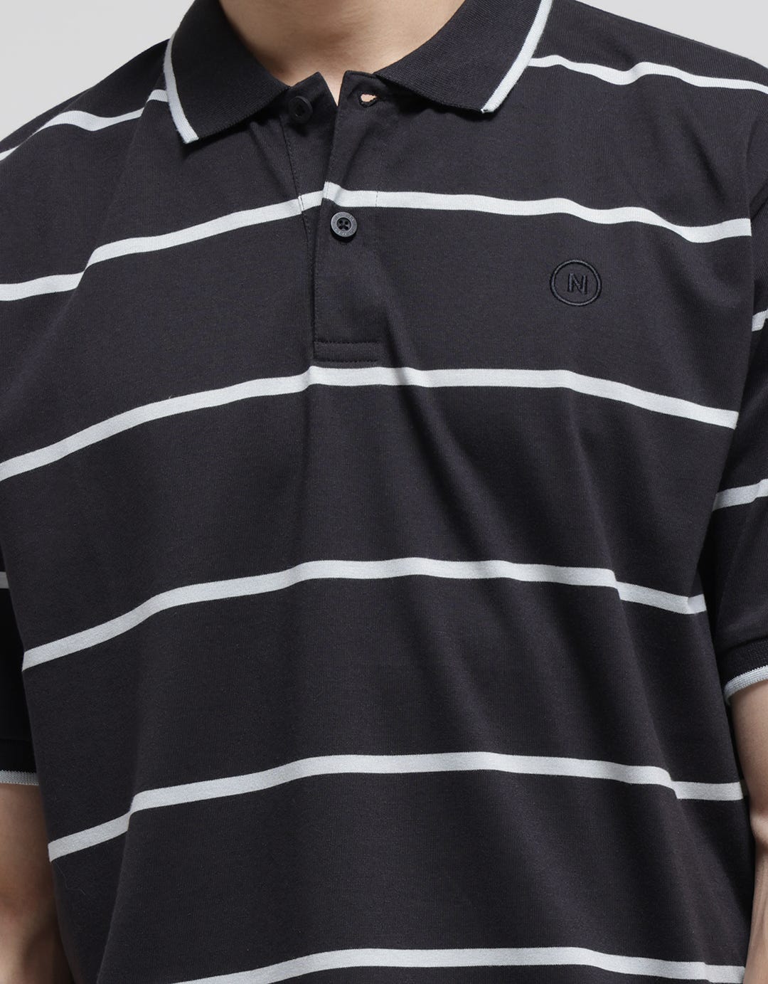 Nevada Short Sleeve Polo Shirt Jersey Stripe Dark