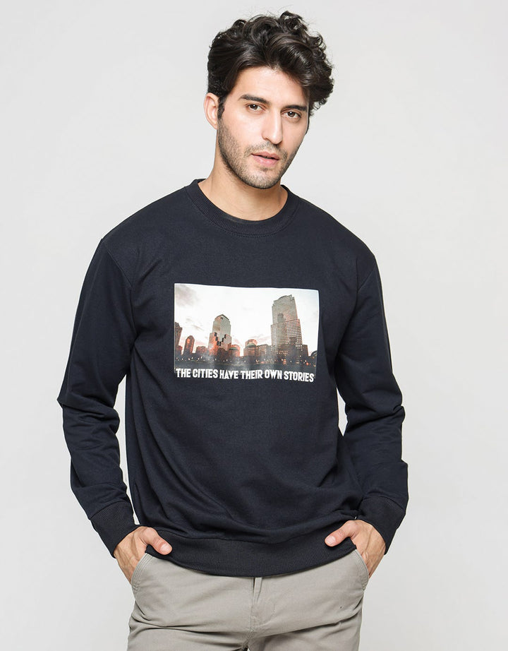 Nevada Sweatshirt Round Neck The Cities Print