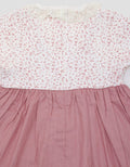 Pipiniko Short Sleeve Midi Dress Combi Woven With Lace