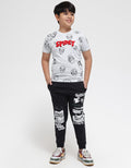 Marvel Face Chenille SPD Kaos Anak Laki-laki