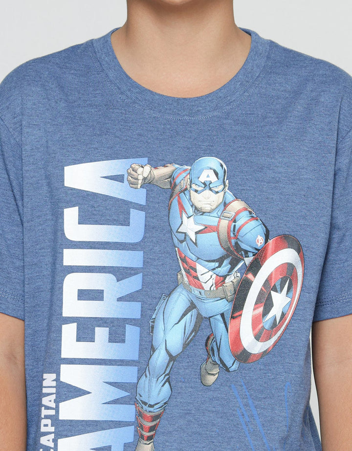 Marvel Avengers Captain America Run Kaos Anak Laki-Laki