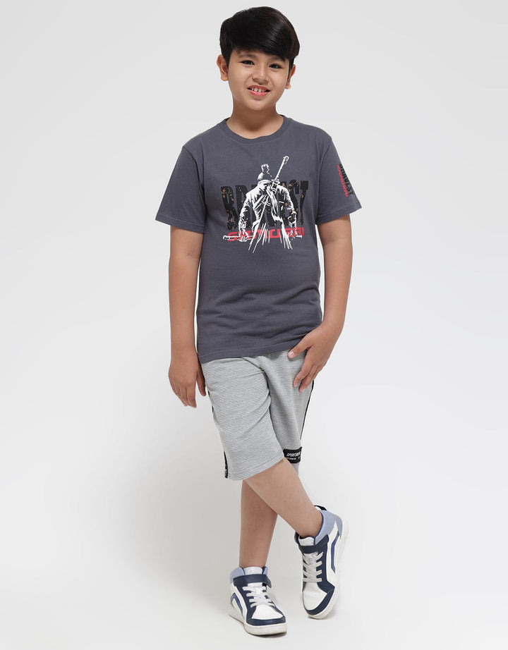 Nevada Anime Print TS Kaos Anak Laki-laki