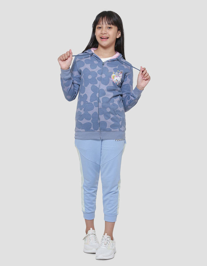 Aero Hoody Fullprint Big Flower Girls Jacket