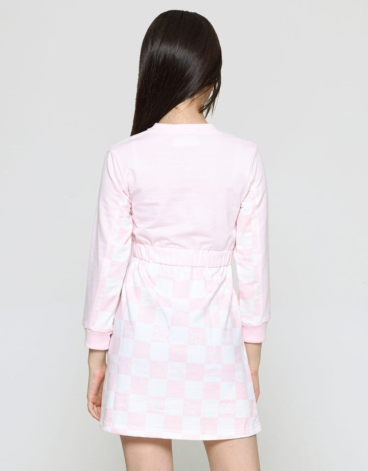 Aero Good Vibes Midi Dress Lengan Panjang Anak Perempuan