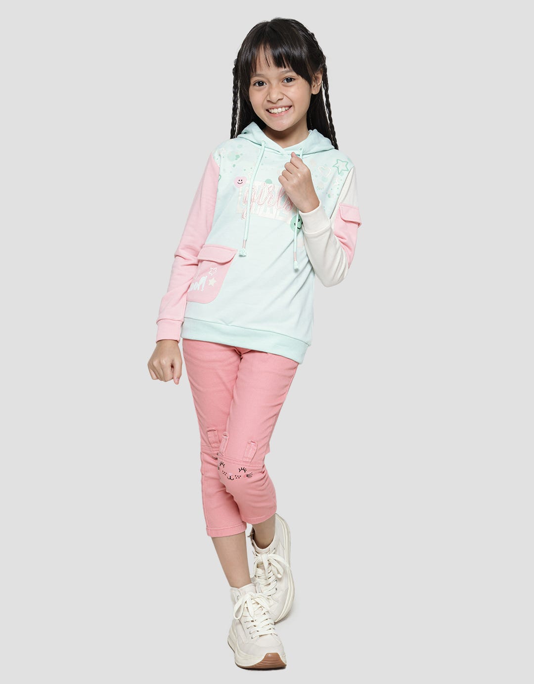 Aero Girl Camo Splash Sweatshirt Girls