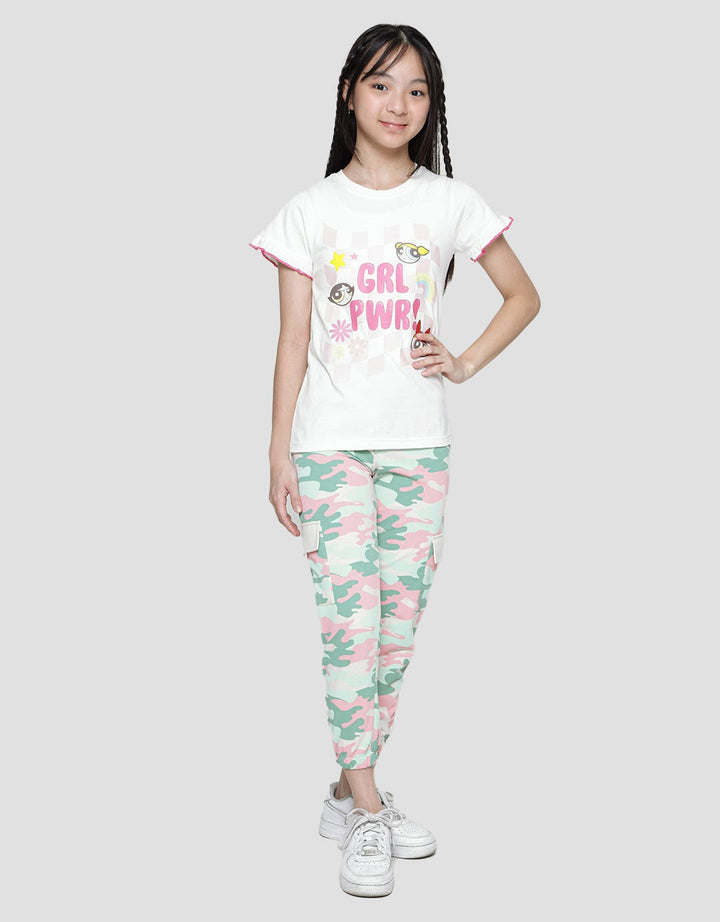 Aero Camo Cargo Jogger Pants for Girls