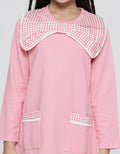 Aero Long Sleeve Midi Dress Kombinasi Woven Pita Kantong