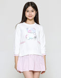 Aero Komb Woven With Fur Bear Midi Dress for Girls