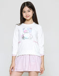 Aero Komb Woven With Fur Bear Midi Dress for Girls