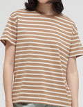 Connexion Knit Stripe Kaos Wanita
