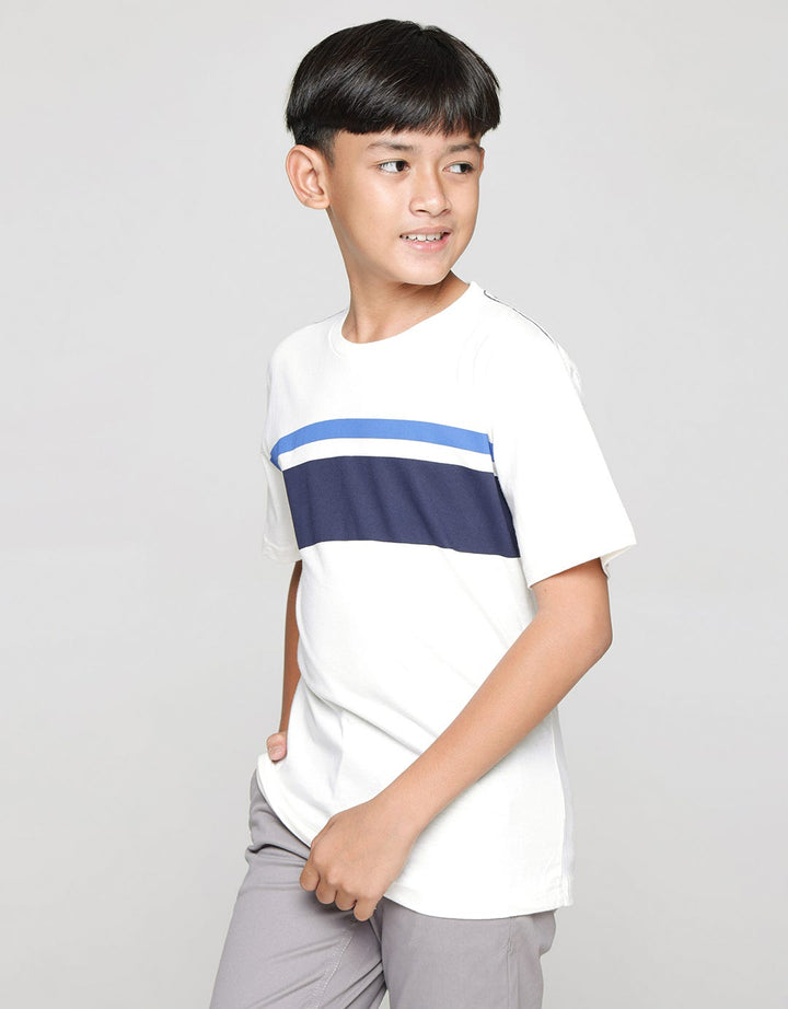 Nevada Stripe Solid Kaos Anak Laki-laki