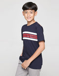 Nevada Stripe Solid Print Boys T-Shirt