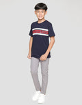 Nevada Stripe Solid Print Boys T-Shirt