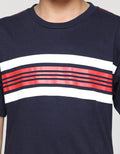Nevada Stripe Solid Print Boys T-Shirt