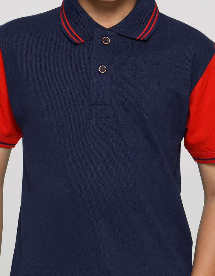 Nevada Wangki Lacoste Red Raglan Kaos Polo Anak Laki-Laki