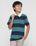Nevada Yarndyed Stripe Kaos Polo Lengan Pendek Anak Laki-laki