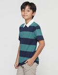 Nevada Yarndyed Stripe Kaos Polo Lengan Pendek Anak Laki-laki