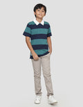 Nevada Yarndyed Stripe Kaos Polo Lengan Pendek Anak Laki-laki