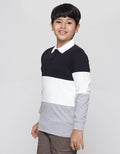 Nevada Long Sleeve T-Shirt Polo Cut N Sew Colorblock
