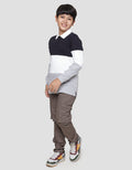 Nevada Long Sleeve T-Shirt Polo Cut N Sew Colorblock