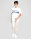 Nevada Linen Slub Stripe Kemeja Anak Laki-laki