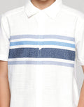 Nevada Linen Slub Stripe Kemeja Anak Laki-laki