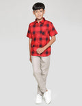 Nevada Check Pique Boys Shirt