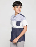 Nevada Color Block Kemeja Anak Laki-laki