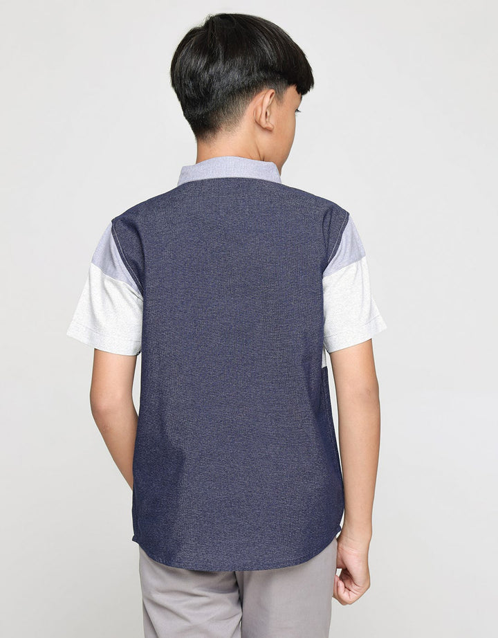 Nevada Color Block Kemeja Anak Laki-laki