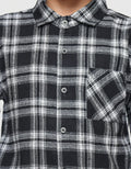 Nevada Long Sleeve Shirt Flanel Checks Mix Sleves Terry