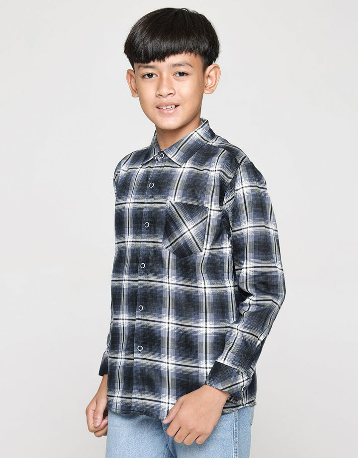 Nevada Long Sleeve Shirt Pique Print Check