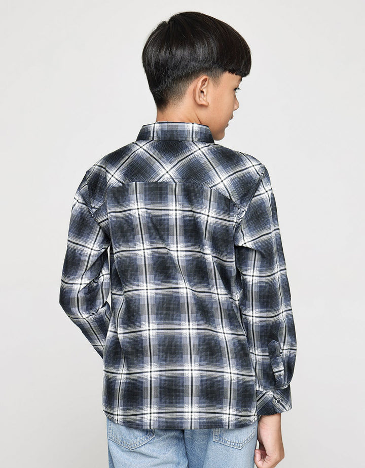 Nevada Long Sleeve Shirt Pique Print Check