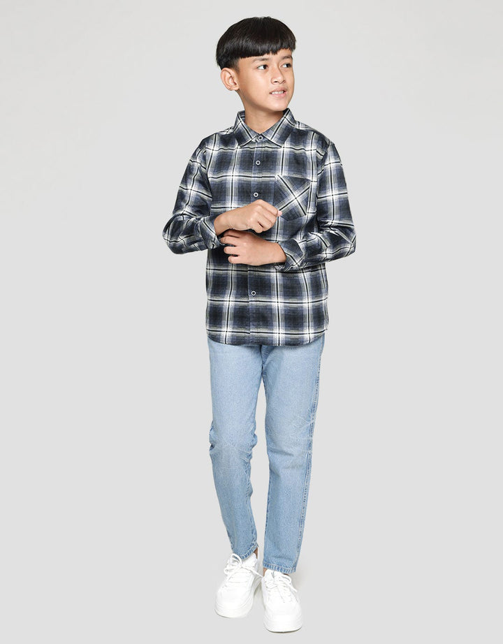 Nevada Long Sleeve Shirt Pique Print Check
