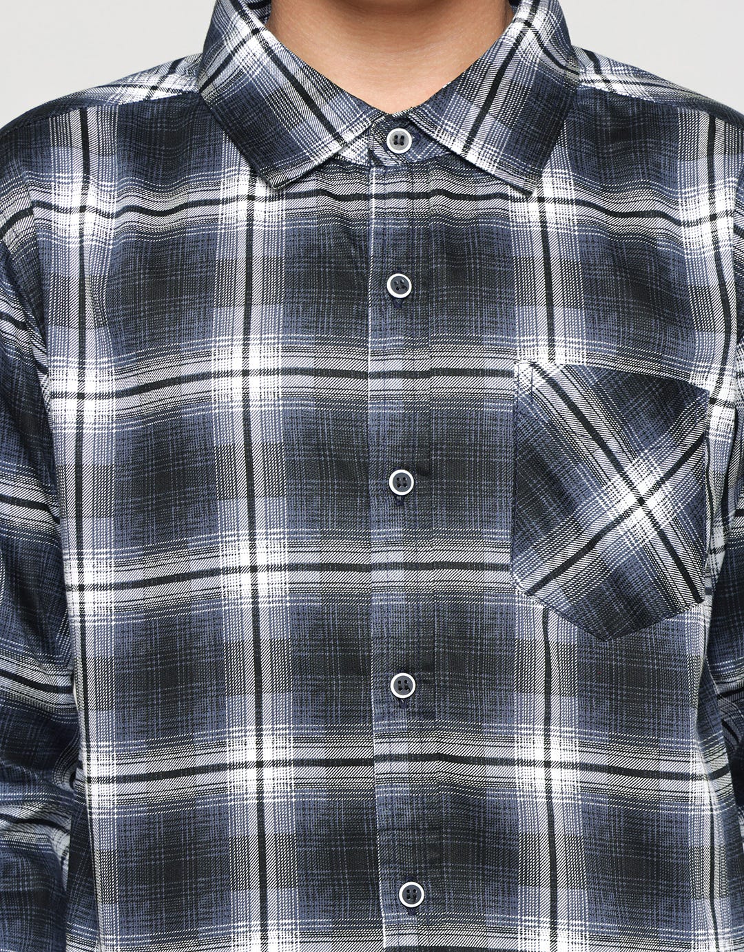 Nevada Long Sleeve Shirt Pique Print Check