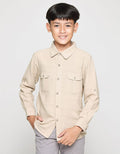 Nevada Long Sleeve Shirt Koko Casual Cotton Slub Solid