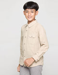 Nevada Long Sleeve Shirt Koko Casual Cotton Slub Solid