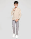 Nevada Long Sleeve Shirt Koko Casual Cotton Slub Solid